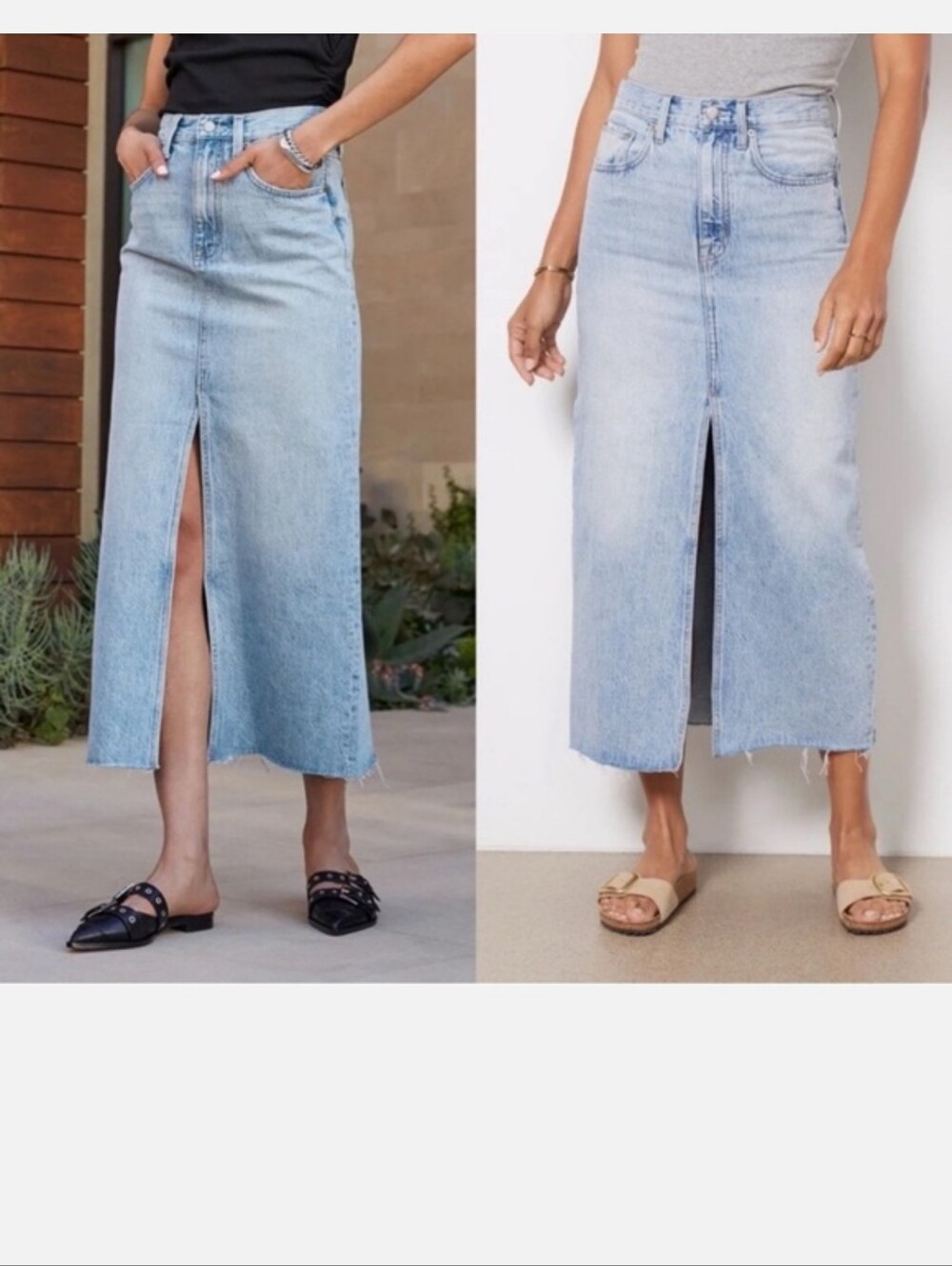 Pistola Alice Midi Denim Skirt